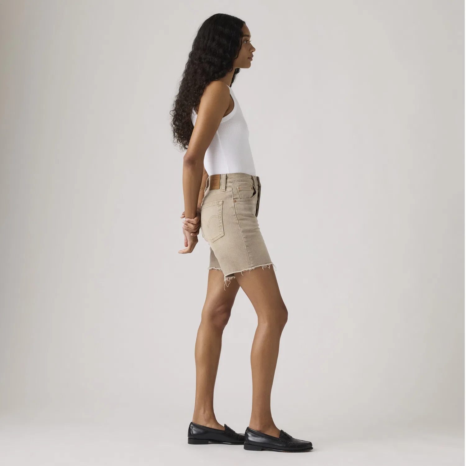 Женские шорты 501 до середины бедра Levi's, Brown — фото 4