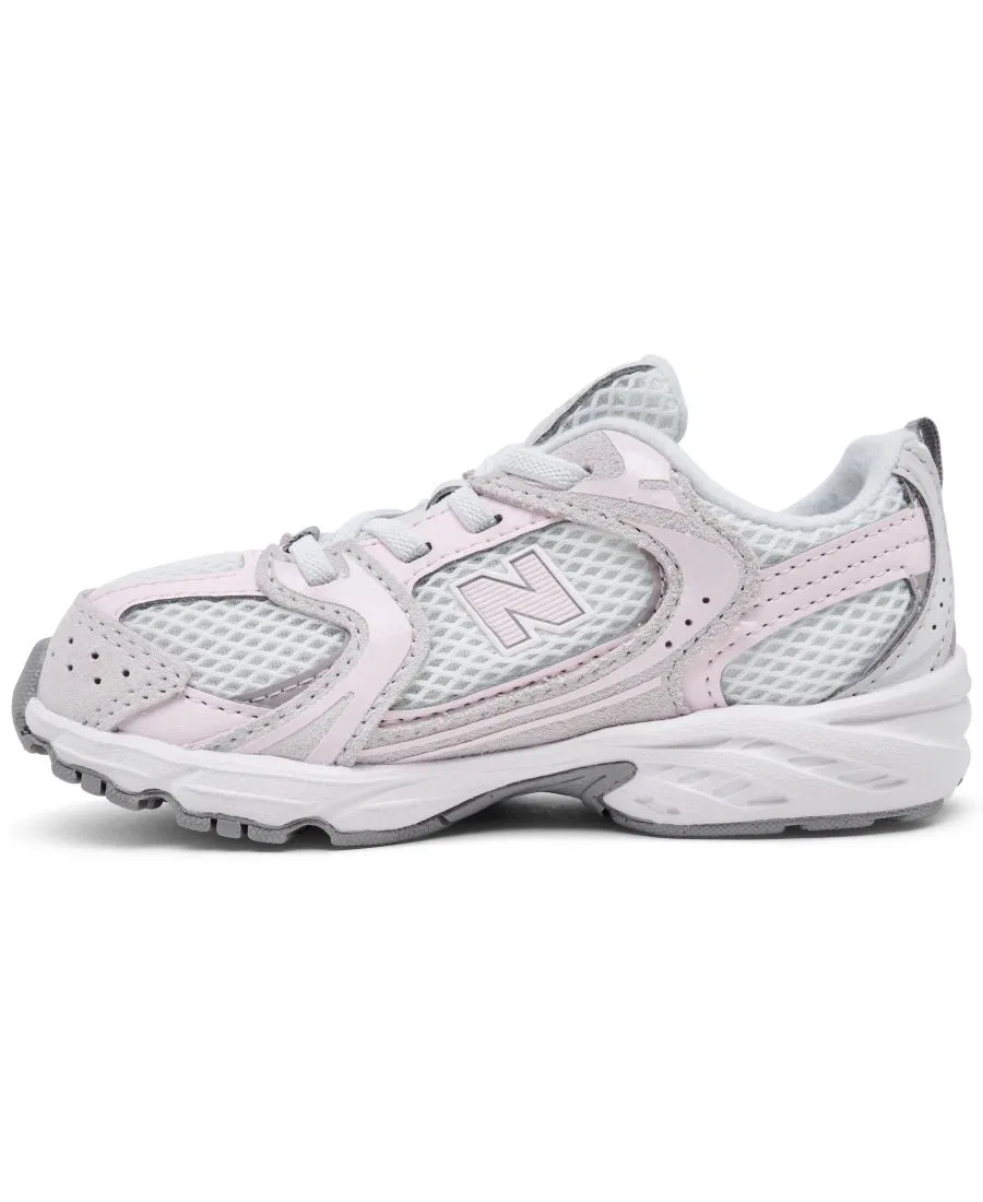 Детские кроссовки на шнуровке 530 Stretch от Finish Line New Balance, серый — фото 3