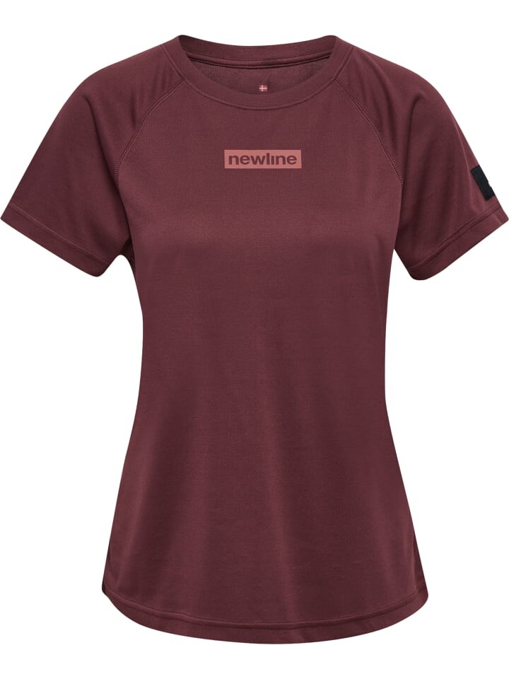 

Спортивная футболка Newline S/S Raglanärmel Nwlcharge Laufen Damen, цвет decadent chocolate