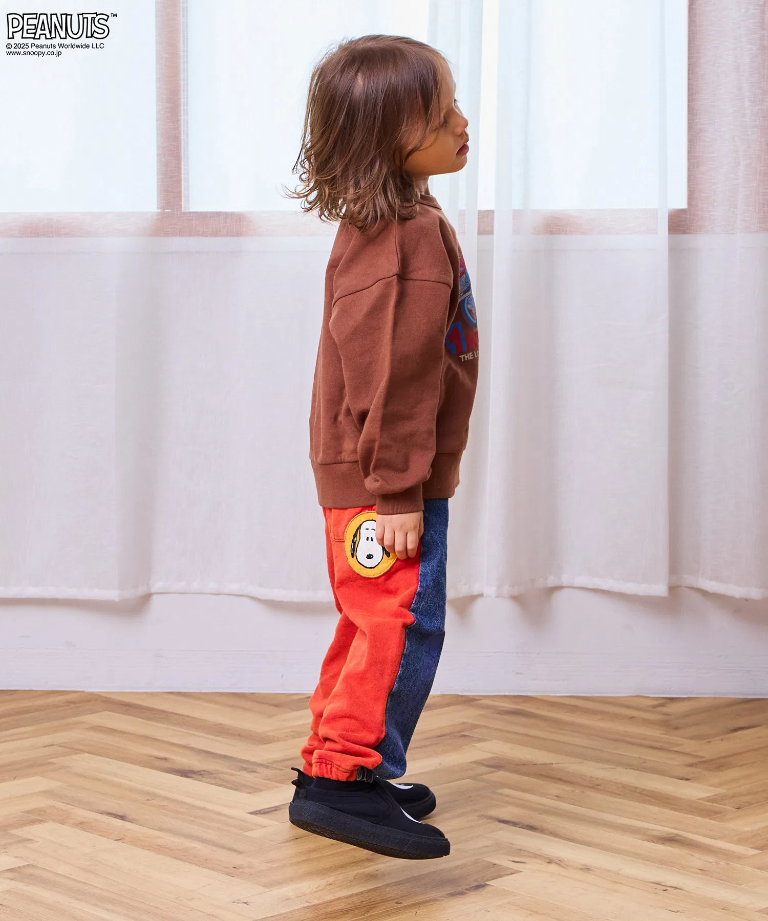 Детские джинсовые брюки с вышивкой Snoopy MARKEY'S красные — фото 4
