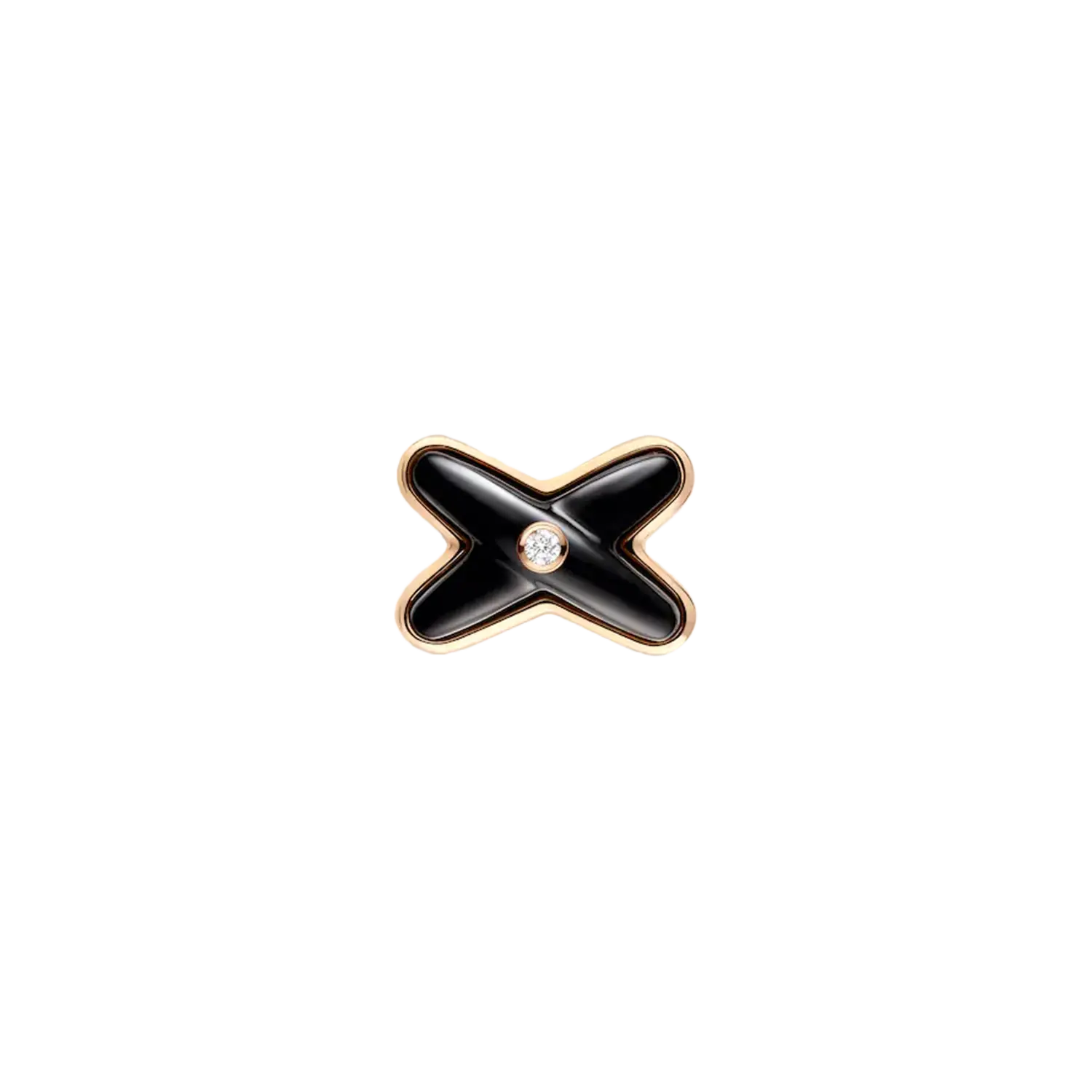 

Chaumet - одно серьга jeux de liens из розового золота с бриллиантом и ониксом - 085124 - 085124 CHAUMET