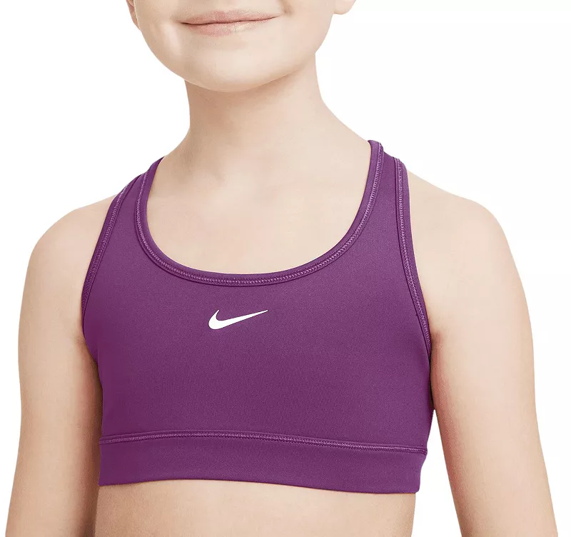 

Спортивный бюстгальтер Swoosh Nike Pro Dri-FIT для девочек, цвет Hot Fuchsia