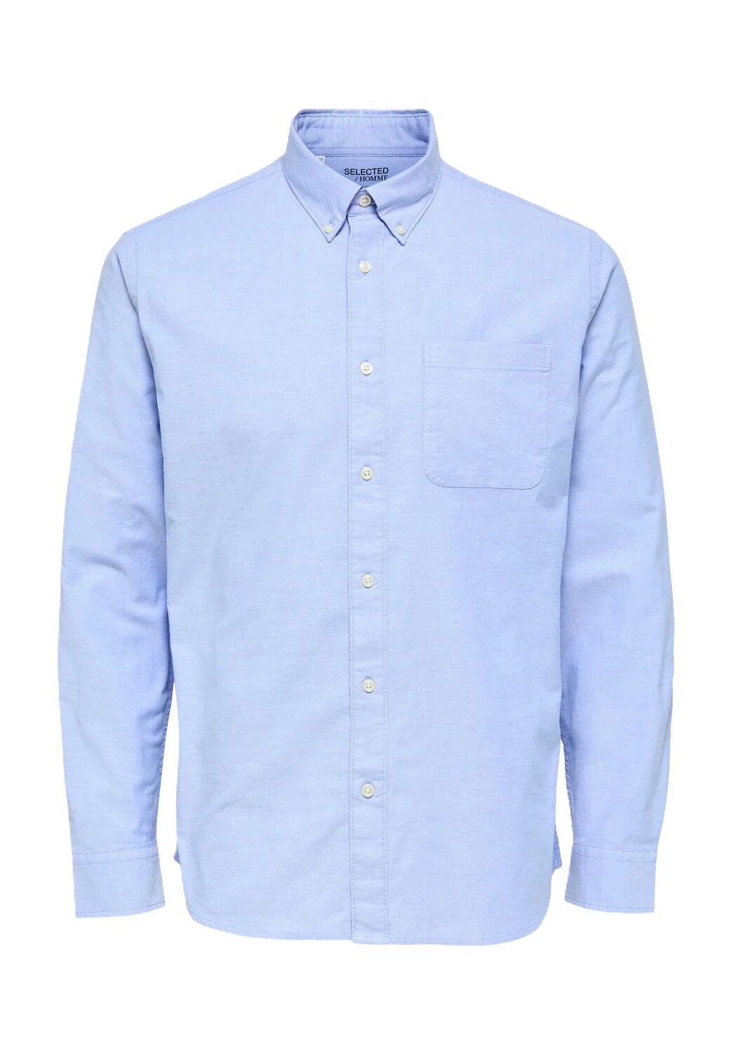 

Рубашка повседневная, стандартного кроя, с длинным рукавом, воротник на пуговицах, мужская SELECTED, цвет 182811 Light Blue