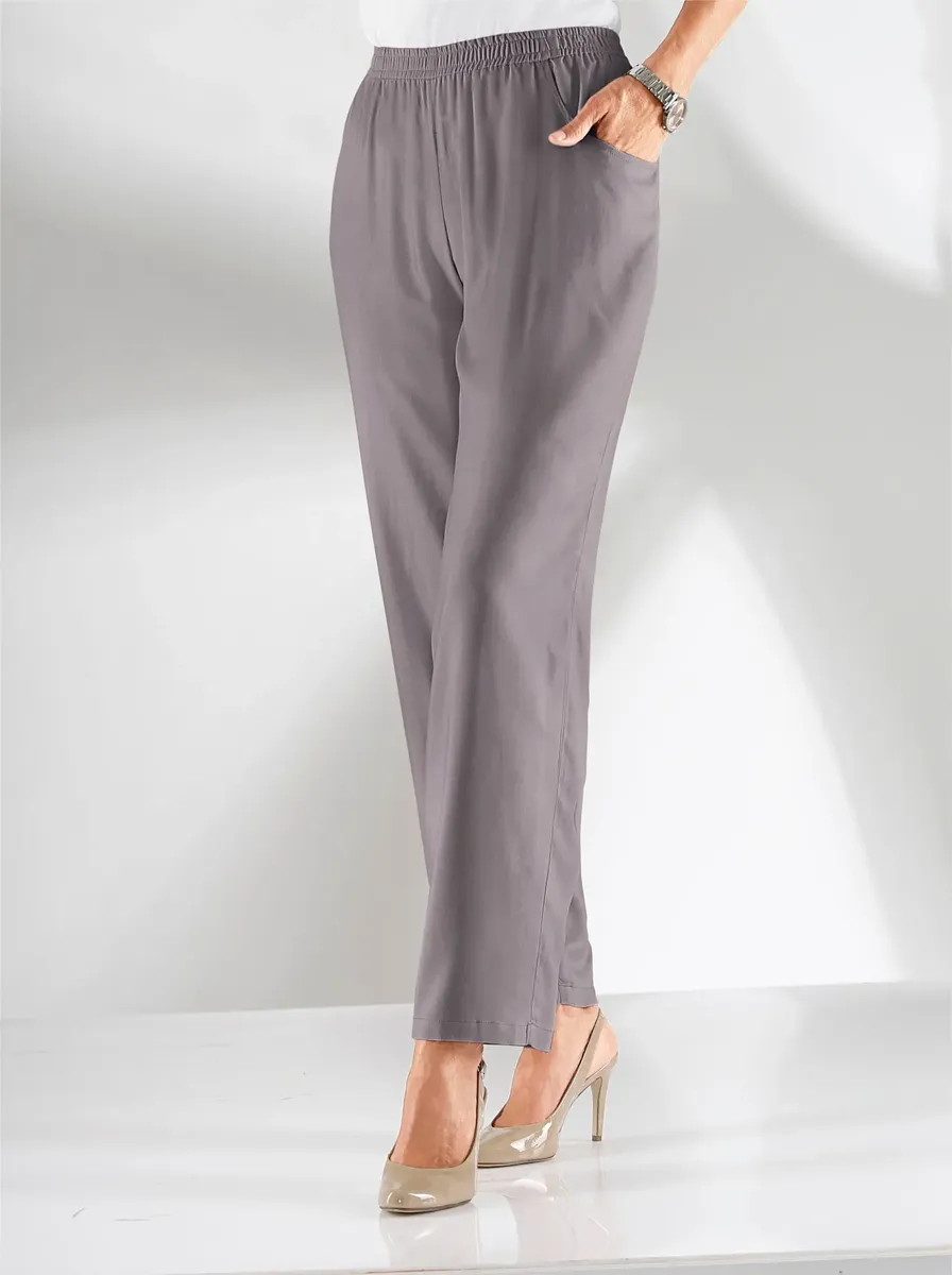 

Брюки без застежки Classic Basics, серый
