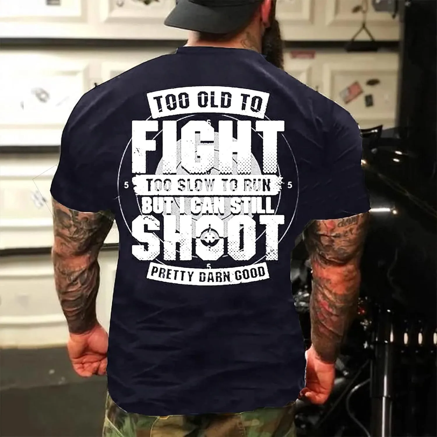Мужская рабочая футболка с коротким рукавом, летняя базовая модель Crew Neck, размеры S-5XL — фото 2