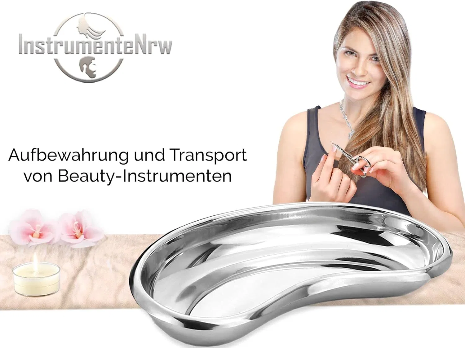 Поднос для инструментов Beauty Instrument, 22 см, нержавеющая сталь ‎Instrumentenrw — фото 3