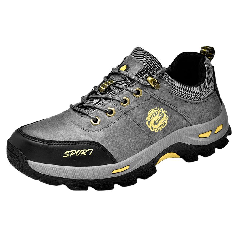 

TELENT Нескользящие износостойкие противоударные низкие треккинговые ботинки мужские черные, цвет Black