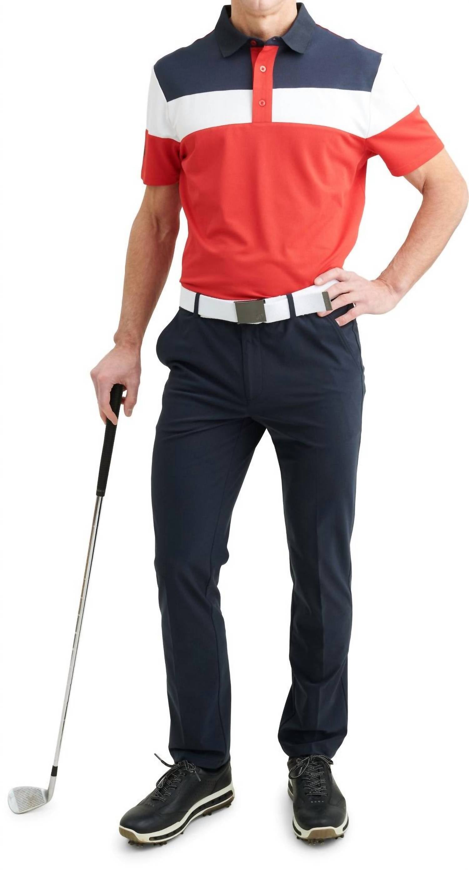 

Мужские поло для гольфа Berrow красного цвета Abacus Sportswear US