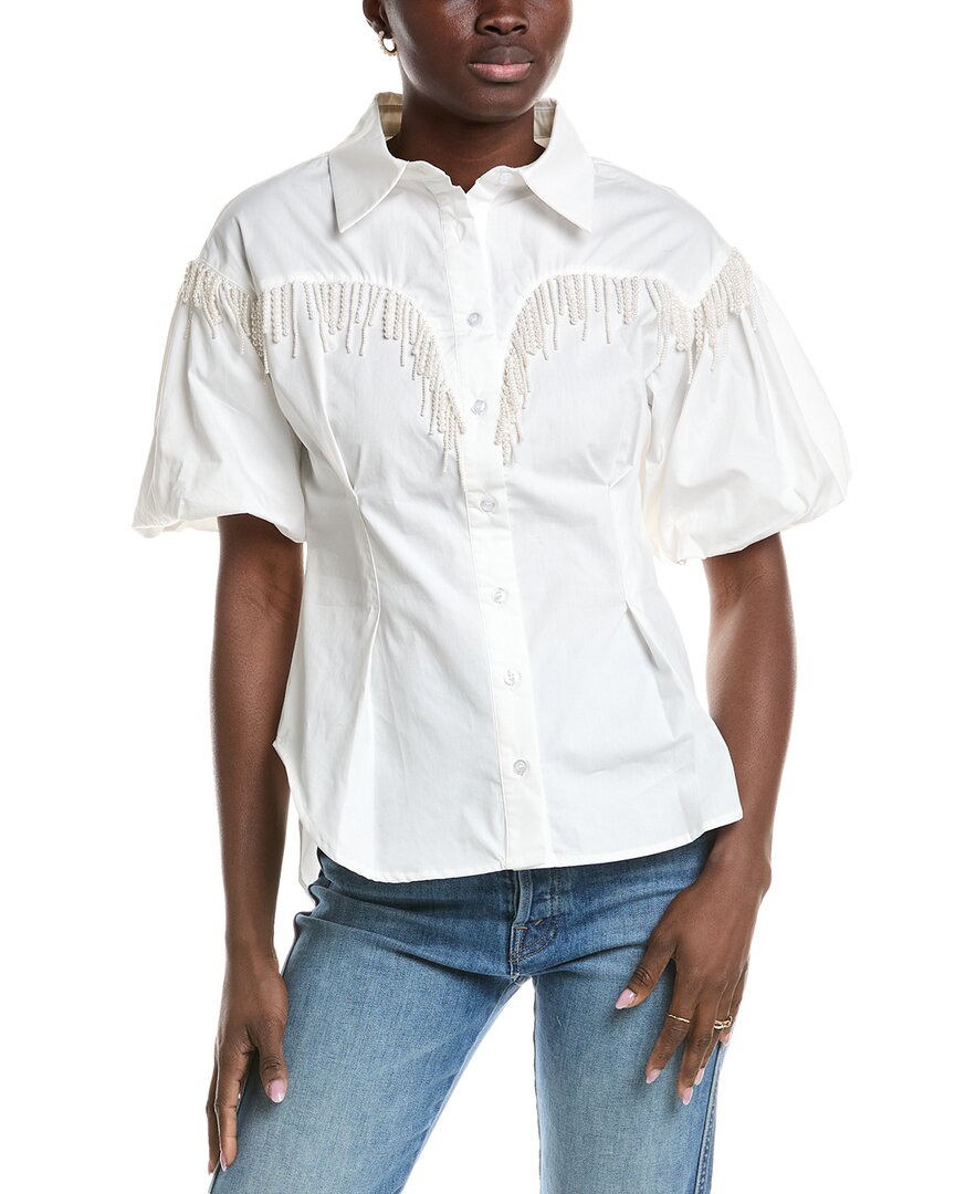 

Рубашка Gracia Pearl Fringe, белый