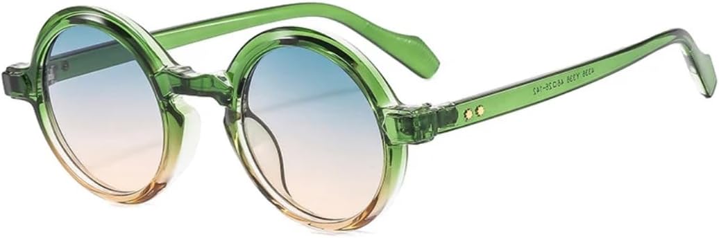 

Солнцезащитные очки с защитой UV400 | Большие круглые, в стиле панк, яркие | для женщин и мужчин, для занятий спортом на открытом воздухе и вождения DSVIGF, Greenbrown-green