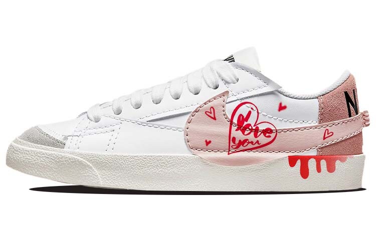 

Кроссовки Nike Blazer Skateboarding Shoes Women's Low-top Pink/white, розовый