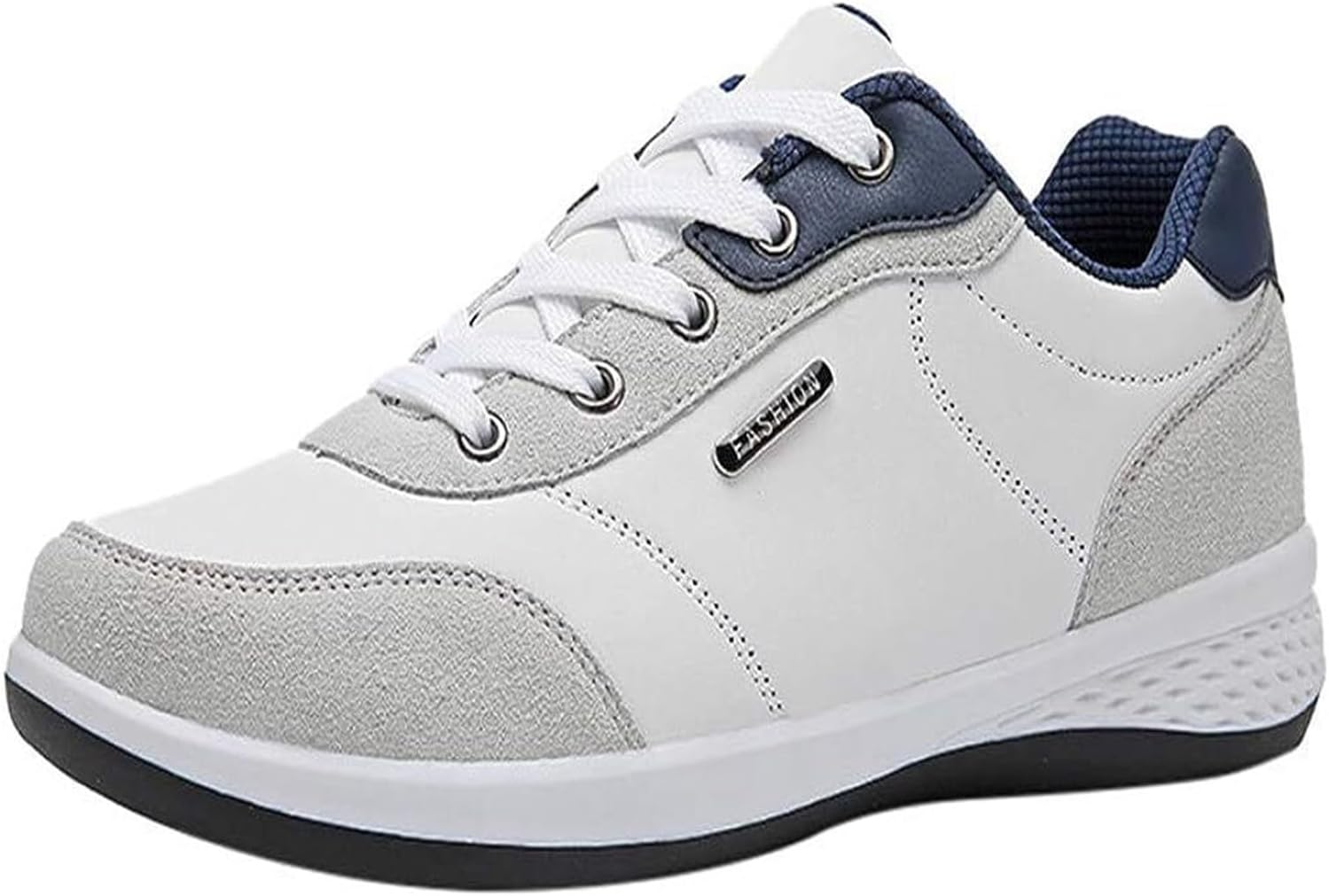 

Мужские модные повседневные кроссовки на шнуровке, нескользящие, прочные, спортивные, беговые, дышащие, удобные Generic, белый