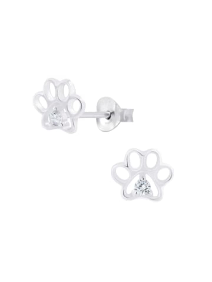 

Alexander York Серьги в виде отпечатков лап с кубическим цирконием из серебра 925 пробы, комплект из 2 штук