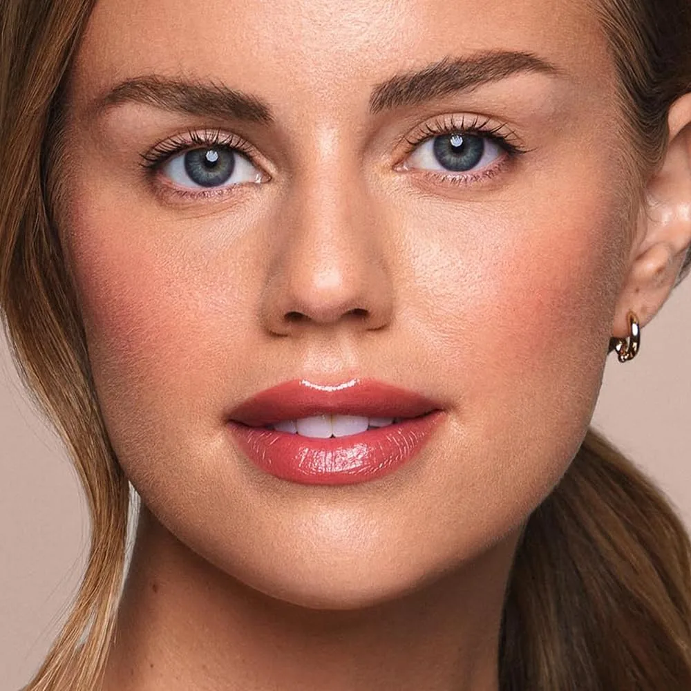 Jouer Essential Lip Enhancer Shine Balm - блеск для губ с эффектом увеличения, увлажняющий и питающий, с маслом семян жожоба и формулой Maxi Lip, оттенок Bare Rose, Bare Rose - Tinted Rosy Pink Nude — фото 4