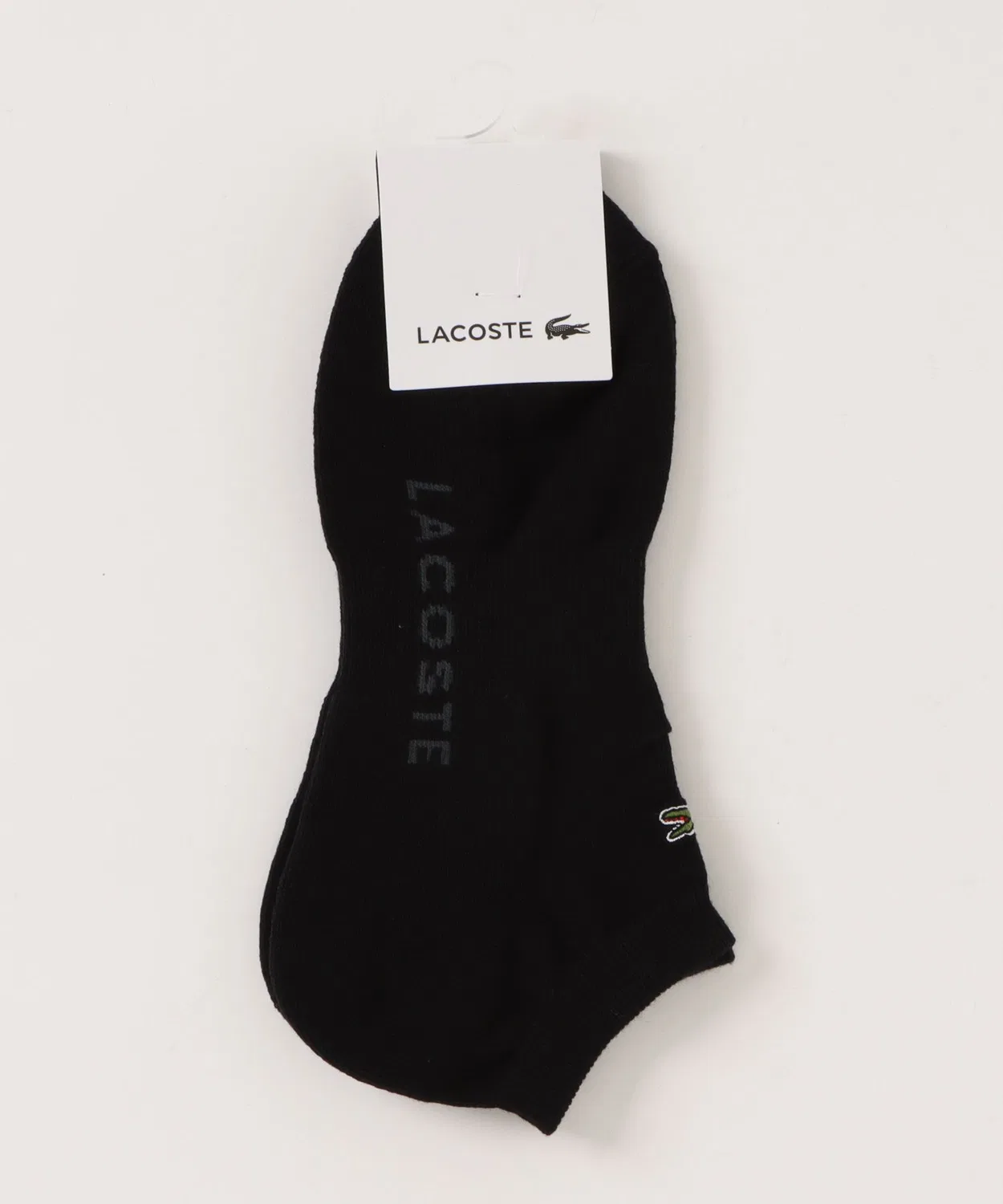 Носки LACOSTE Pile Sneaker Socks с пайл-пяткой, чёрные