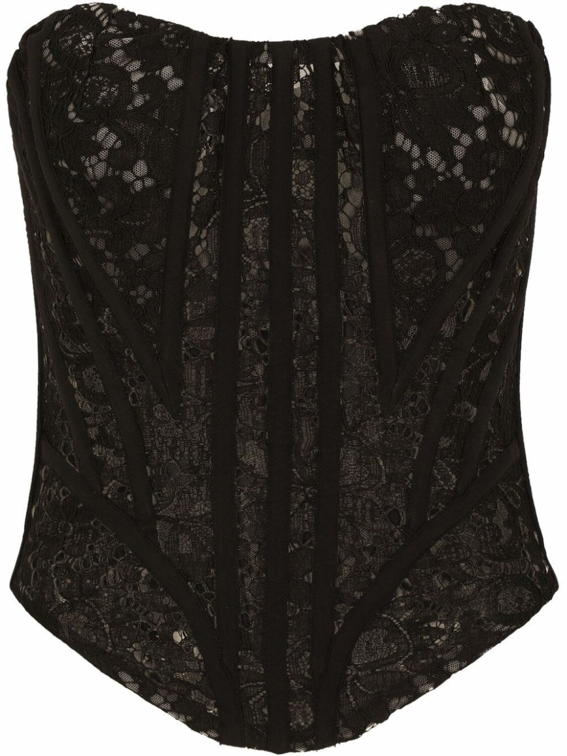 

Dolce & Gabbana кружевной топ-бюстье с люверсами, черный