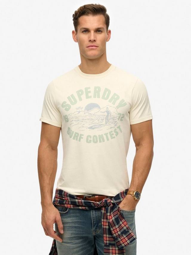 

Расслабленная футболка lo-fi outdoor Superdry, кремовый