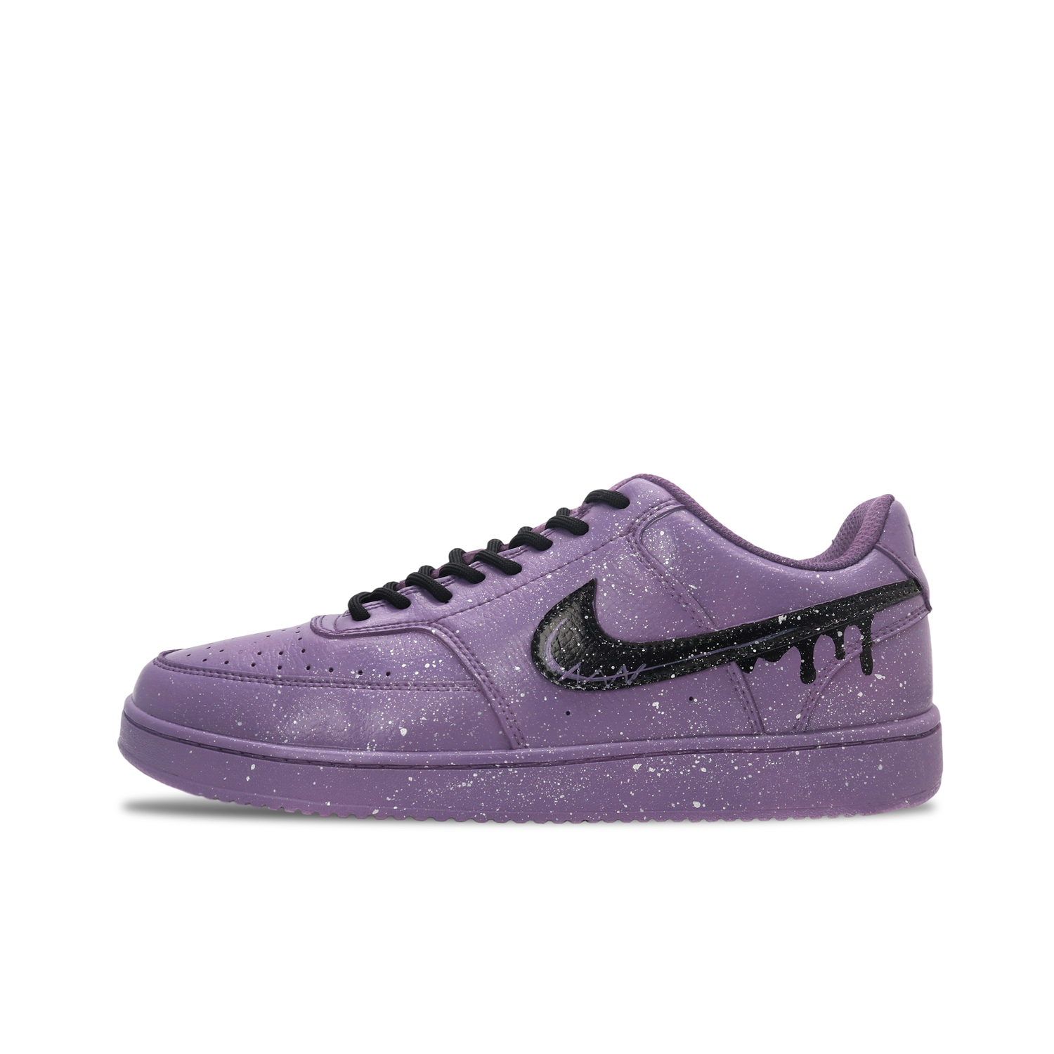 

Nike Кроссовки для скейтбординга Court Vision Purple Night Star Waterfall легкие и дышащие мужские черно-фиолетовые, цвет Purple