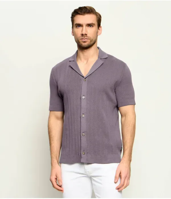 Кардиган C-черный regular fit Boss, фиолетовый
