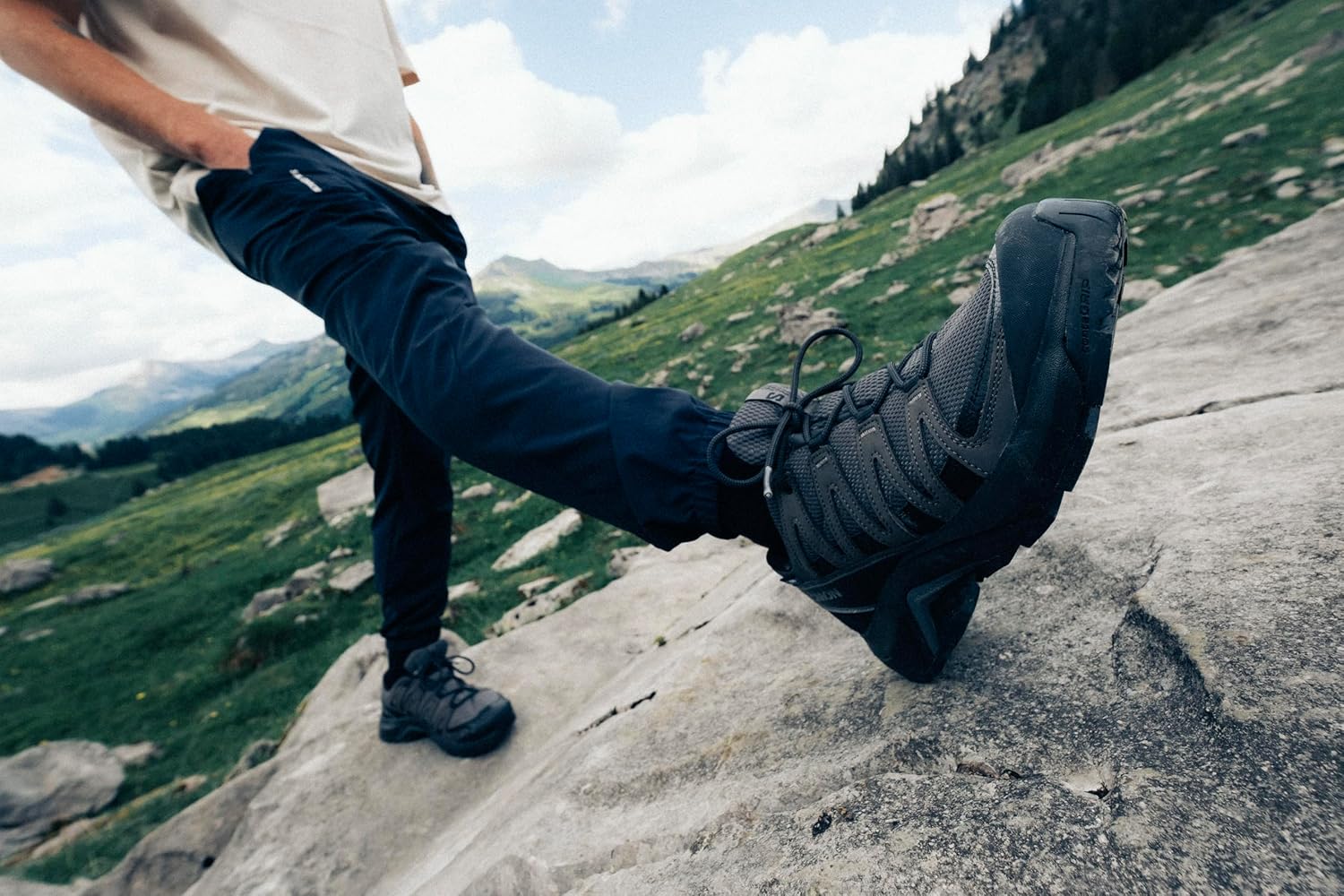 Кроссовки для треккинга Salomon Men's X-Adventure Recon Gore-Tex, Asphalt/Castlerock/Black — фото 2