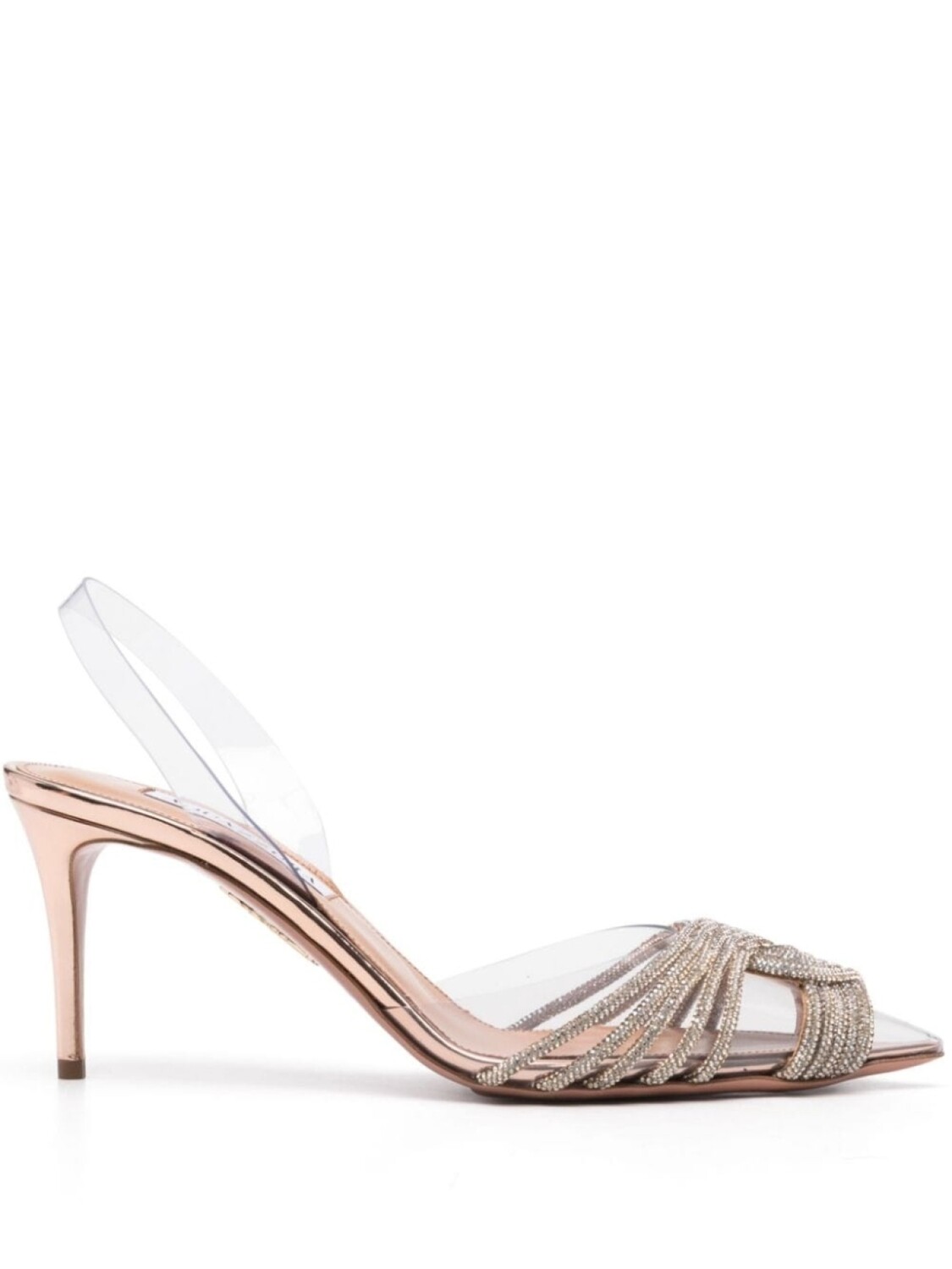 

Aquazzura туфли Gatsby Plexi Sling 75, золотистый