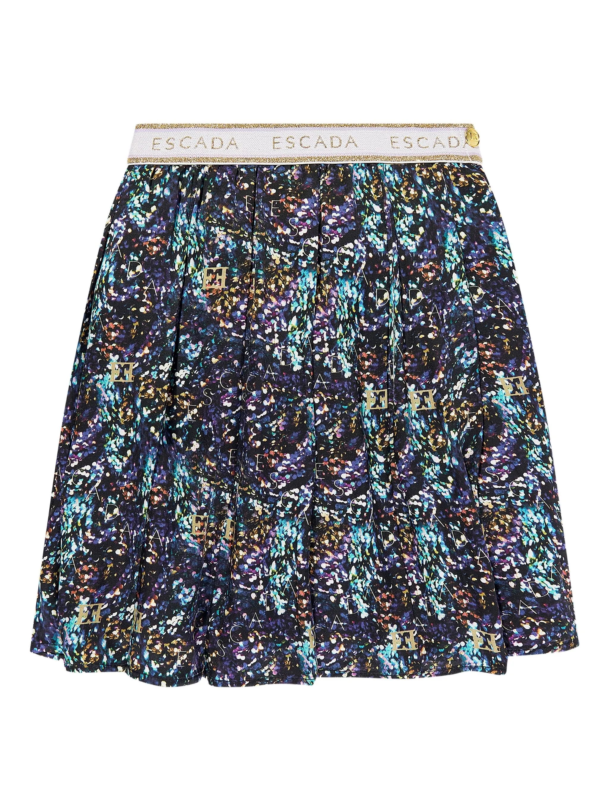 

Юбка с графичным принтом и складками Escada Kids, синий