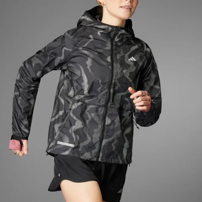 Куртка WIND.RDY Adidas, Black/Reflective Silver — фото 4