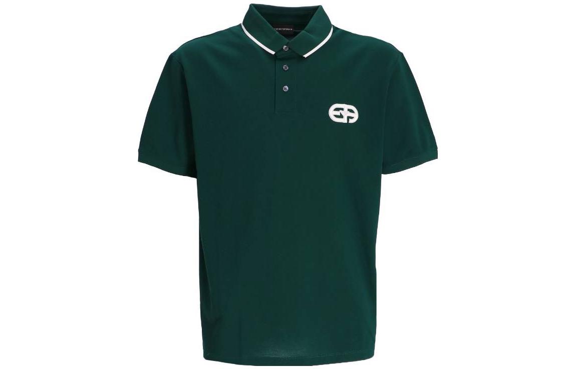 

EMPORIO ARMANI Футболка-поло мужская зеленая FW22, Зеленый, EMPORIO ARMANI Футболка-поло мужская зеленая FW22