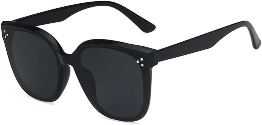 

Солнцезащитные очки с защитой UV400 | Большая оправа с заклепками и цветными линзами | Для женщин и мужчин | Для занятий спортом на открытом воздухе и вождения DSVIGF, Black Gray