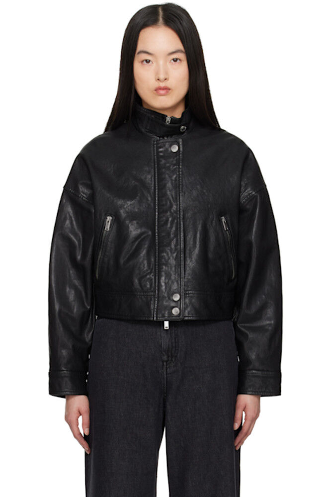 

Кожаная куртка-бомбер Black Angel Weekend Max Mara