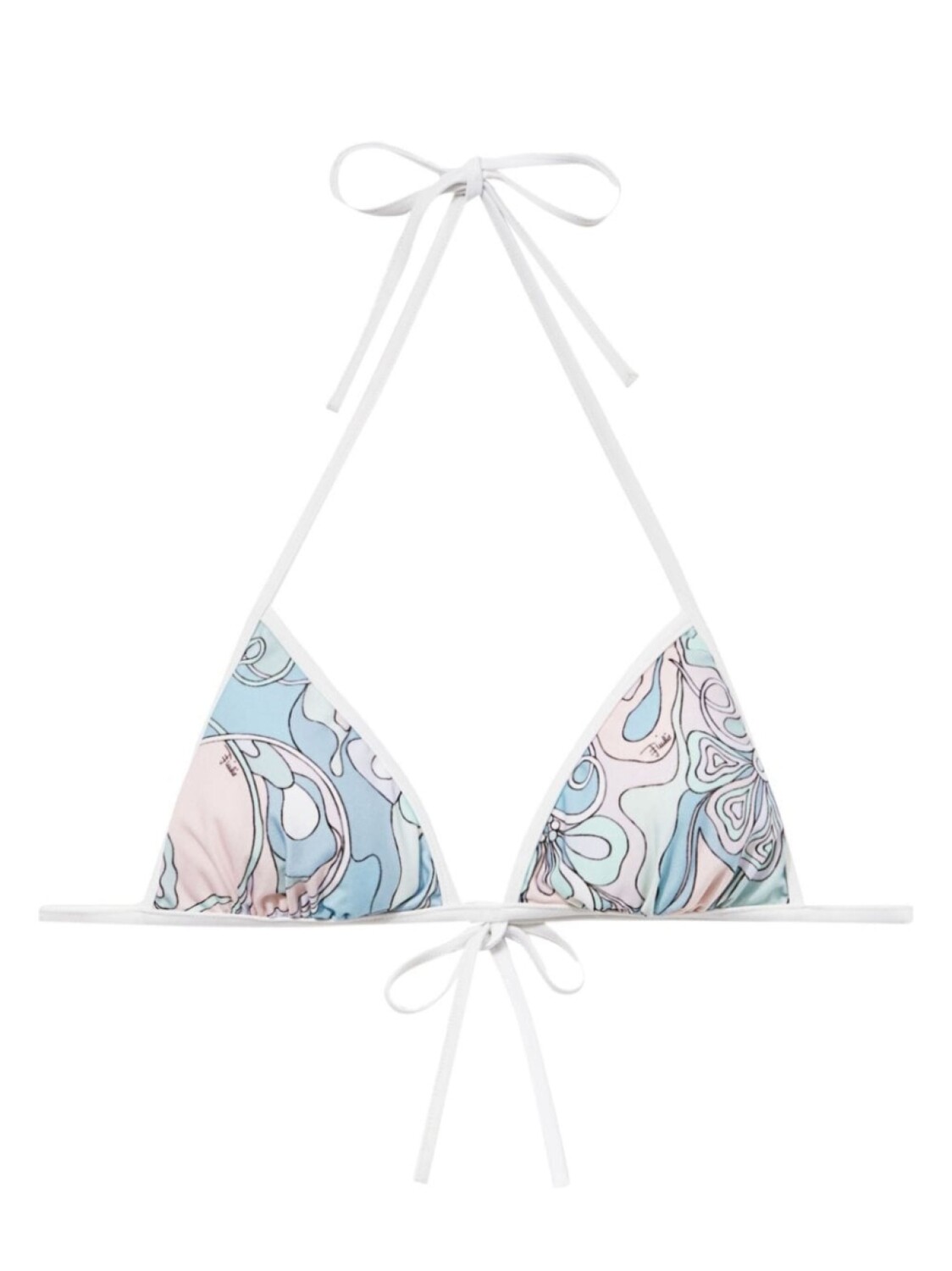 

PUCCI лиф бикини с принтом Orchidee, синий
