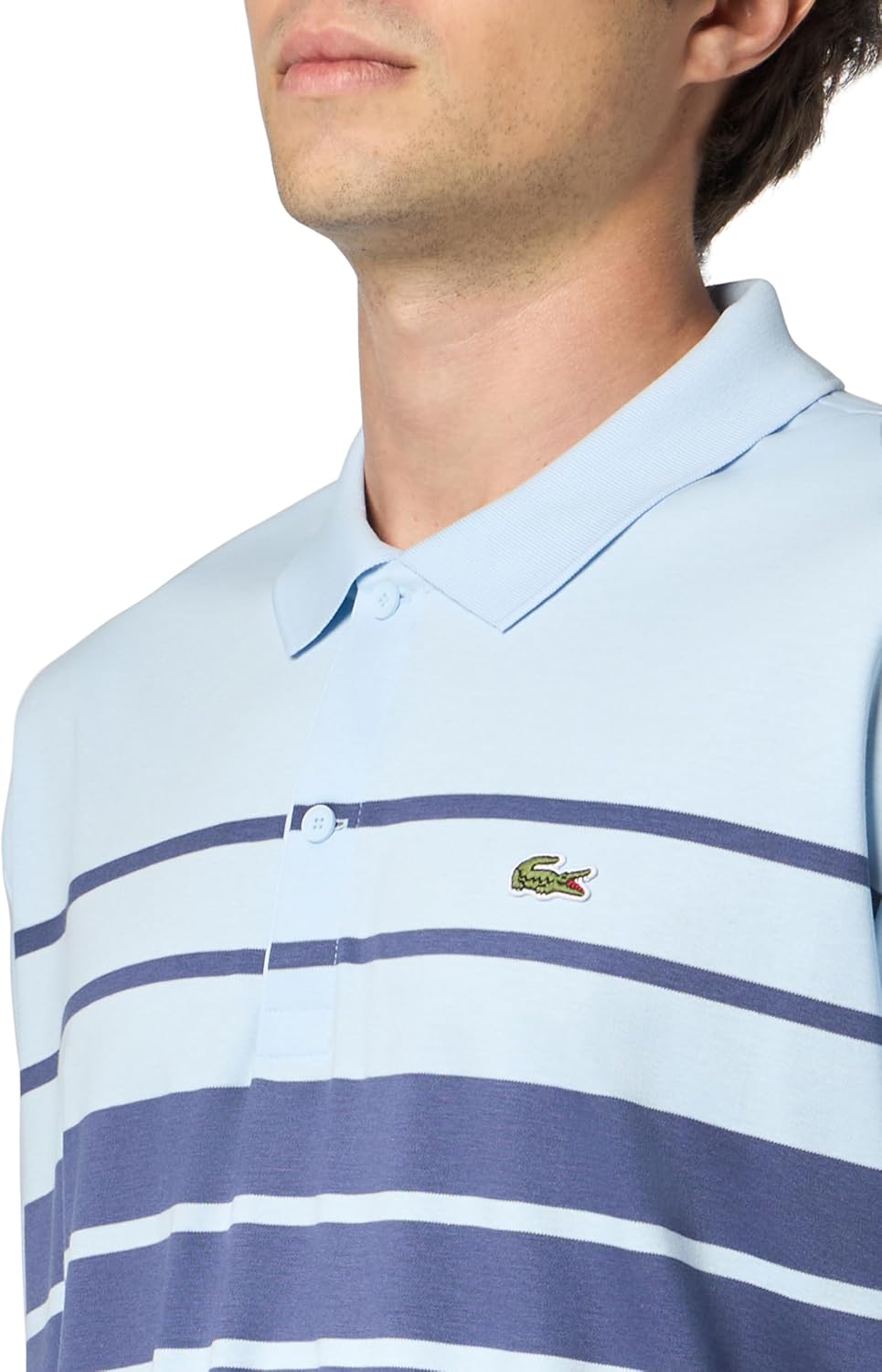 Lacoste мужская поло Regular Fit из двухцветного пима-коттона, Rill & Primerose — фото 3