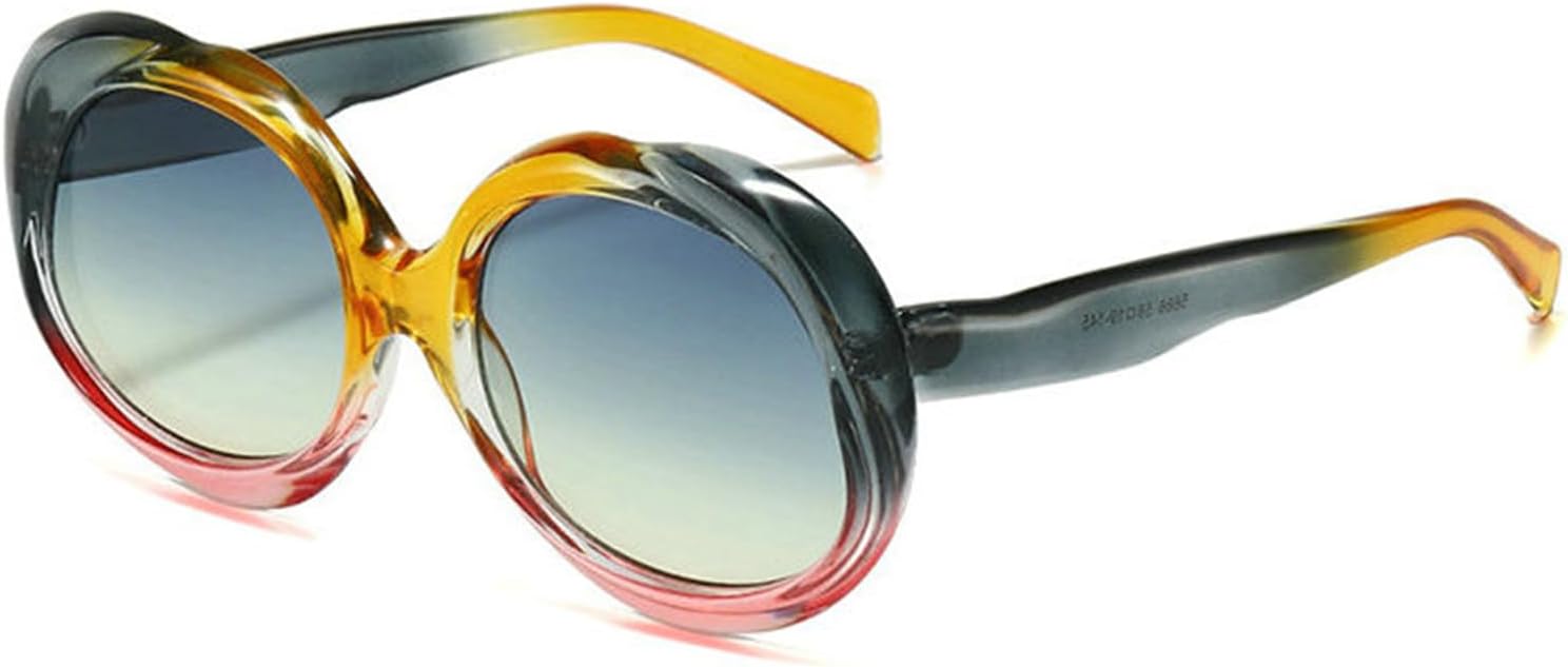 

Willochra — большие круглые солнцезащитные очки для женщин, милые овальные солнцезащитные очки в толстой оправе, стильный ретро-стиль Y2K, модные солнцезащитные очки, C6