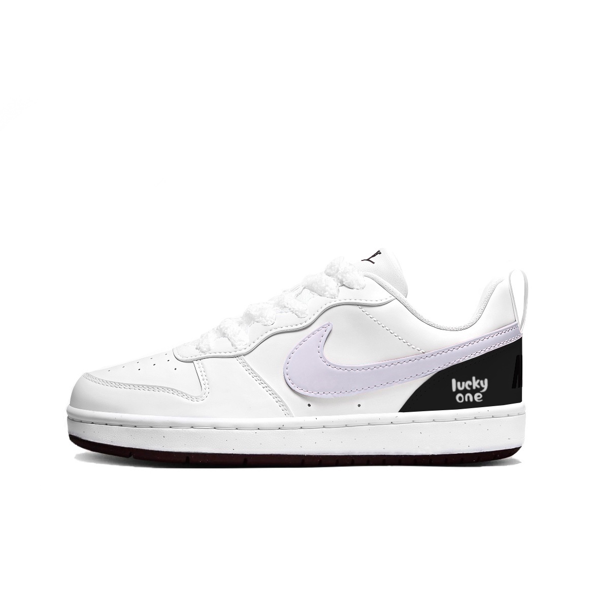 

Детские скейтерские кроссовки Court Borough для младших школьников Nike, белый/фиолетовый