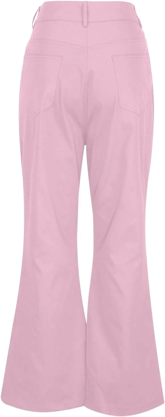 Джинсы клеш с карманами Men Bell Bottom Jean, Pink — фото 3