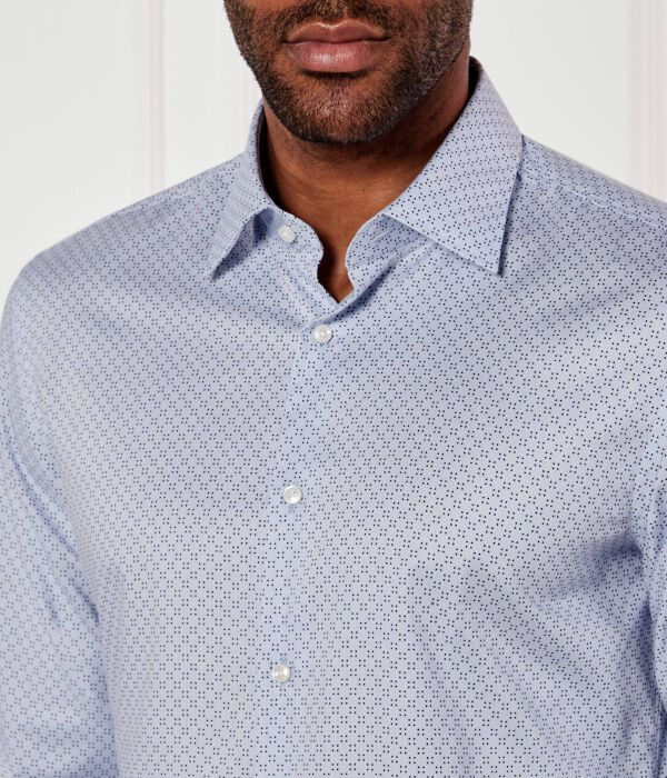 Рубашка кошула h-hank-kent-c1-214 Slim fit Boss, синий — фото 4