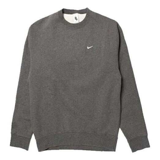 

Толстовка lab nrg fleece crew round neck pullover washed gray Nike, серый