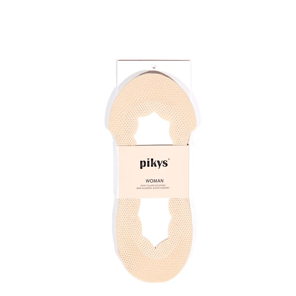 

Носки 2 шт Pikys Fantasy openwork low-cut cotton base with silicone no show, бежевый