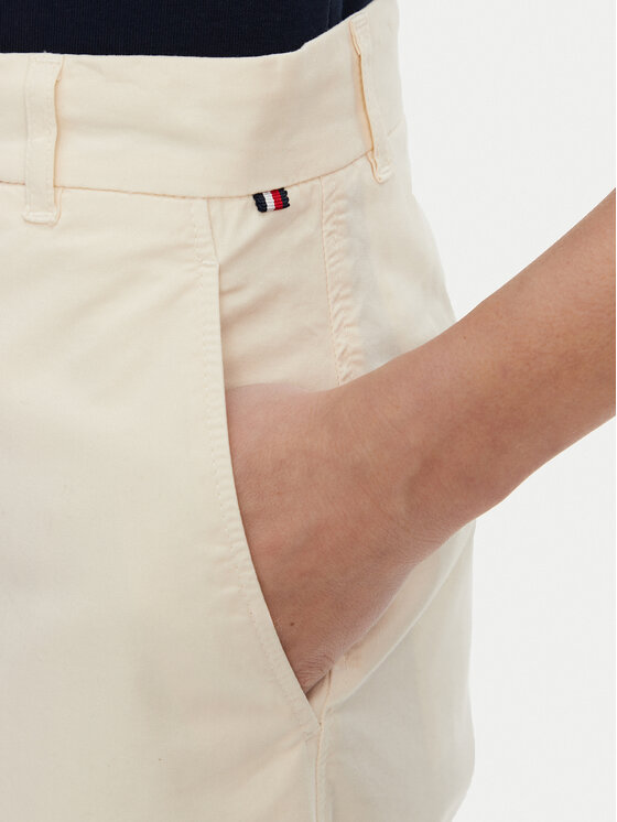 Тканевые шорты regular fit WW0WW42457 Tommy Hilfiger, экрю — фото 4