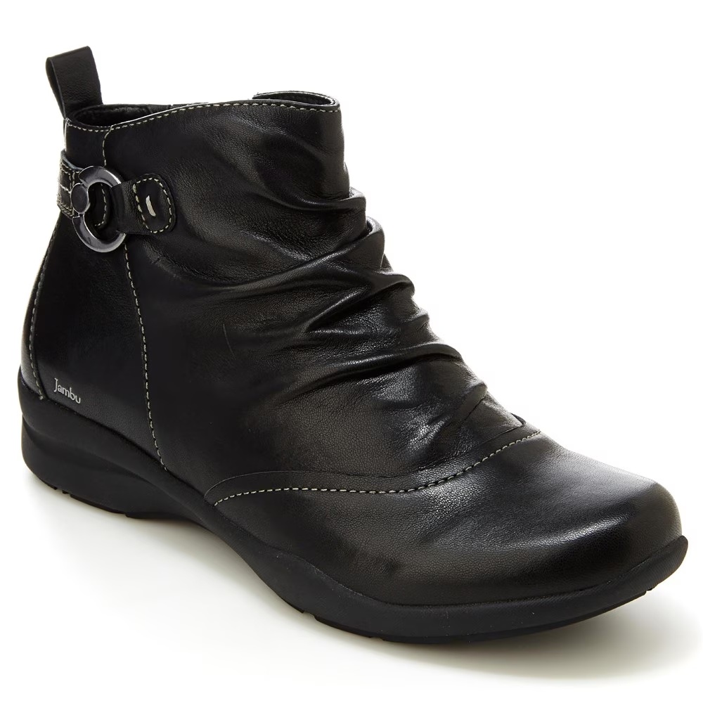 Женские ботинки на широком каблуке Angie от Jambu, black