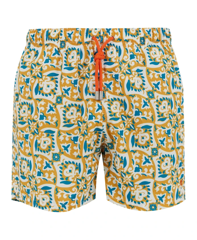 

Желтые плавки для мужчин с рисунком в виде банданы Gallo, мультиколор