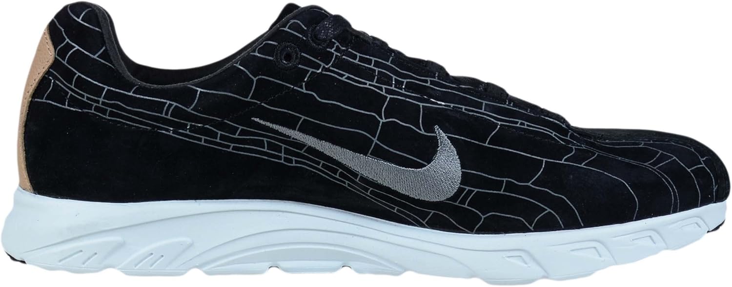 Мужские повседневные кроссовки Nike Mayfly Leather PRM, Black/Black Dark Grey Linen — фото 4