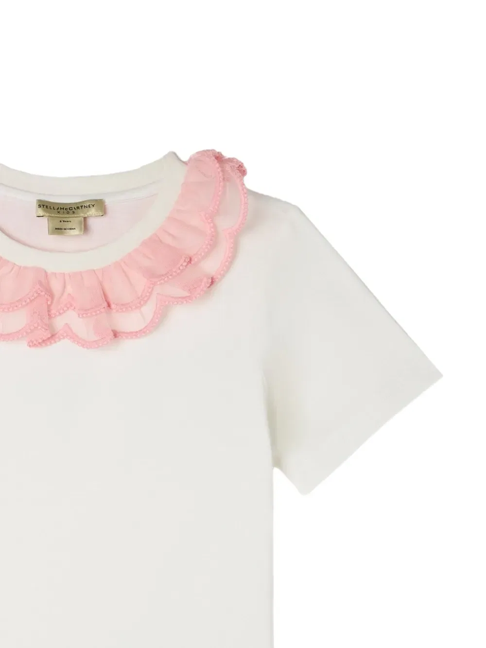 Футболка с оборками Stella Mccartney Kids, белый — фото 2