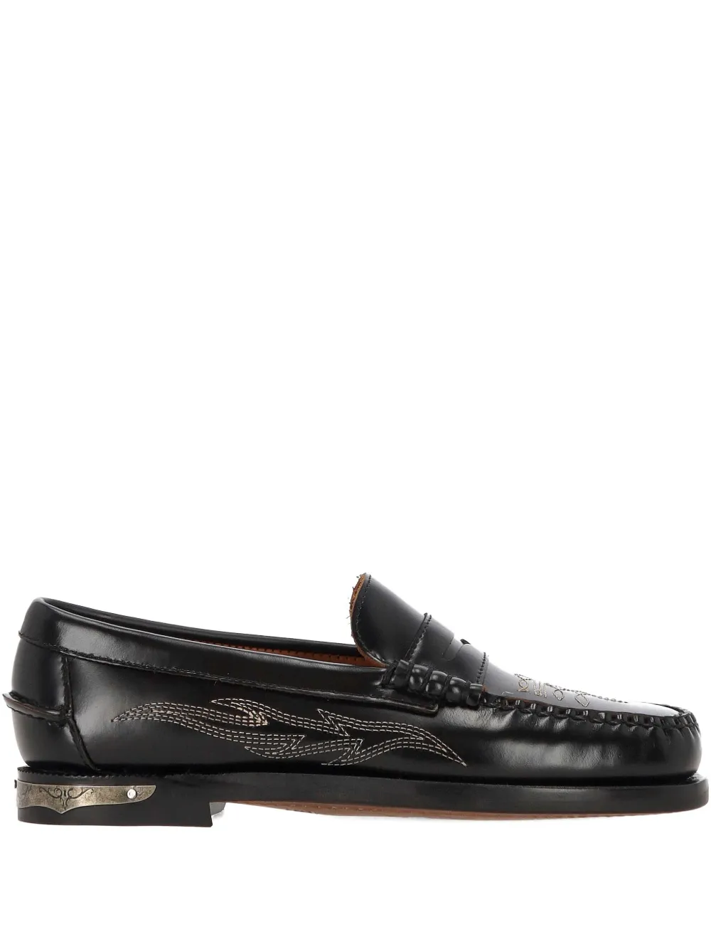 Лоферы с вышивкой Sebago, черный