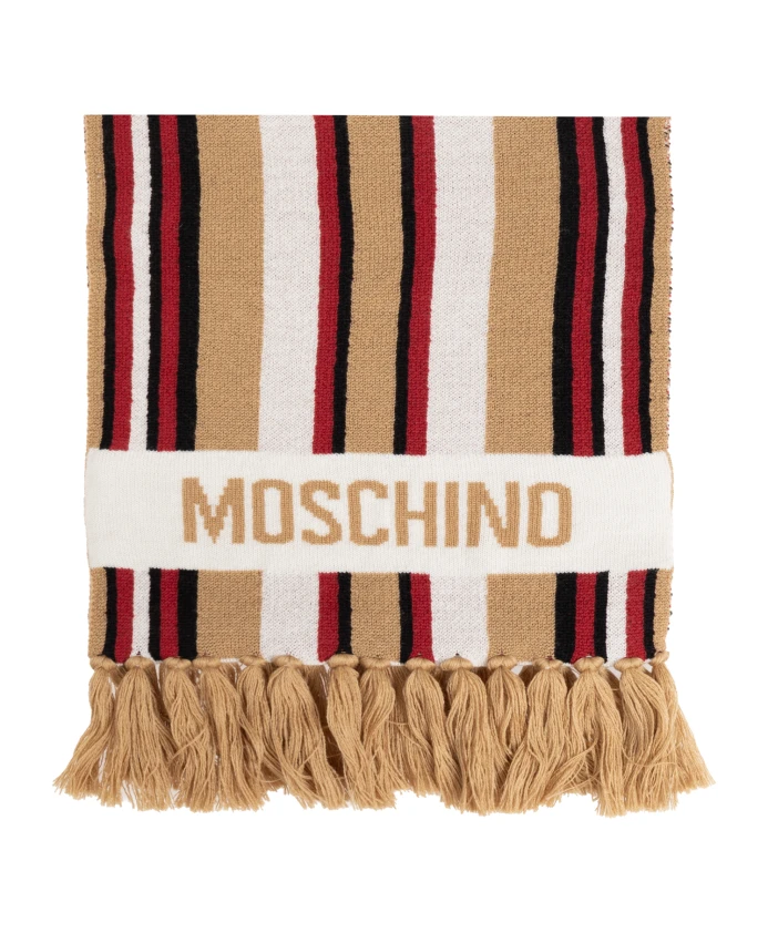 

Шарф с полосатым узором Moschino, мультиколор