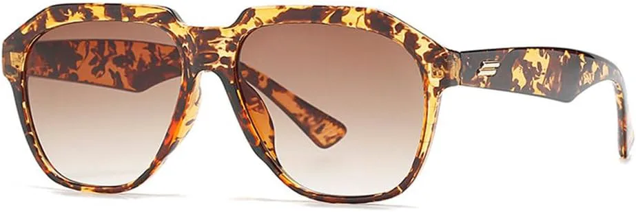 

Солнцезащитные очки для женщин и мужчин в стиле ретро, ​​многоугольные солнцезащитные очки с леопардовым принтом, винтажные модные женские очки LVTFCO, C6