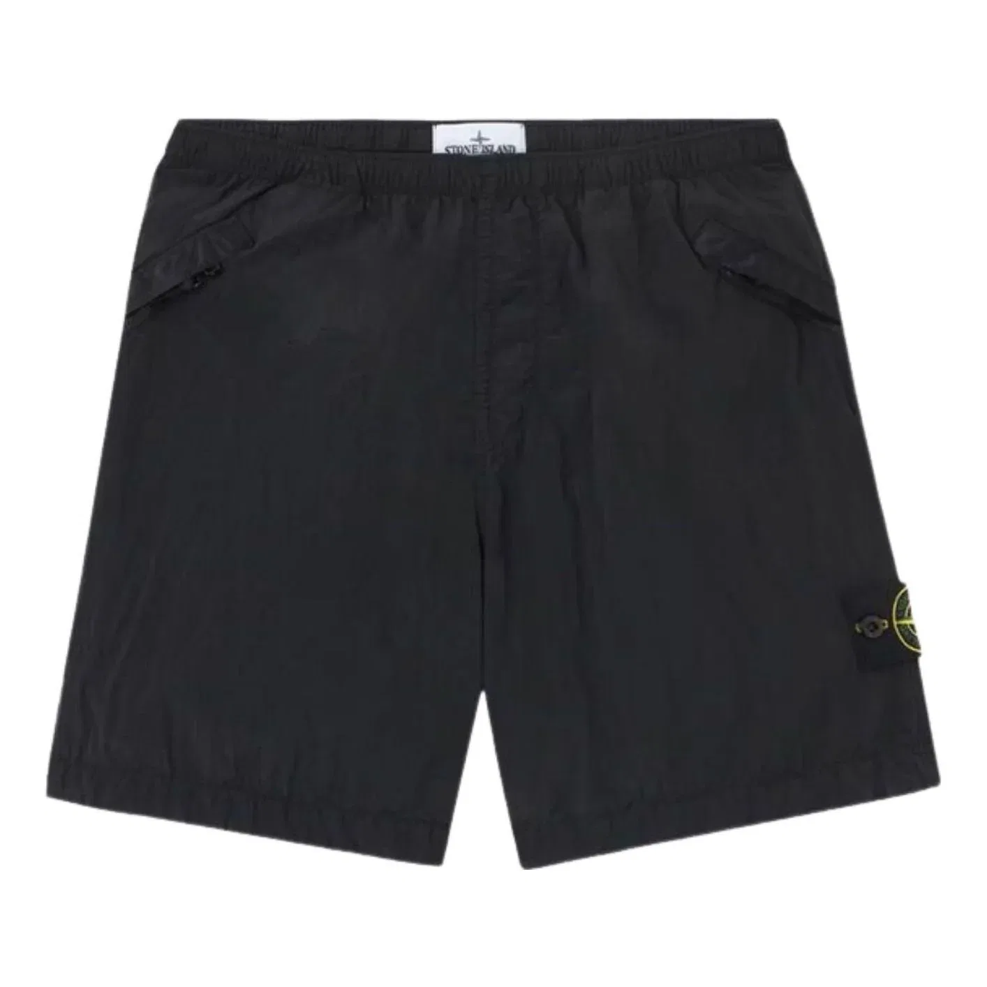 Шорты STONE ISLAND L100008 из нейлона с металлическим покрытием ECONYL, черные, модель L1S15L100008S0019V0029
