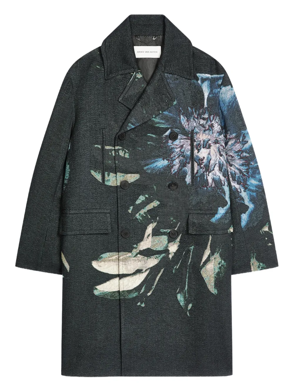 

Двубортное пальто DRIES VAN NOTEN, черный