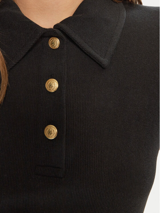 Рубашка поло облегающего кроя WW0WW44446 Tommy Hilfiger, черный — фото 4