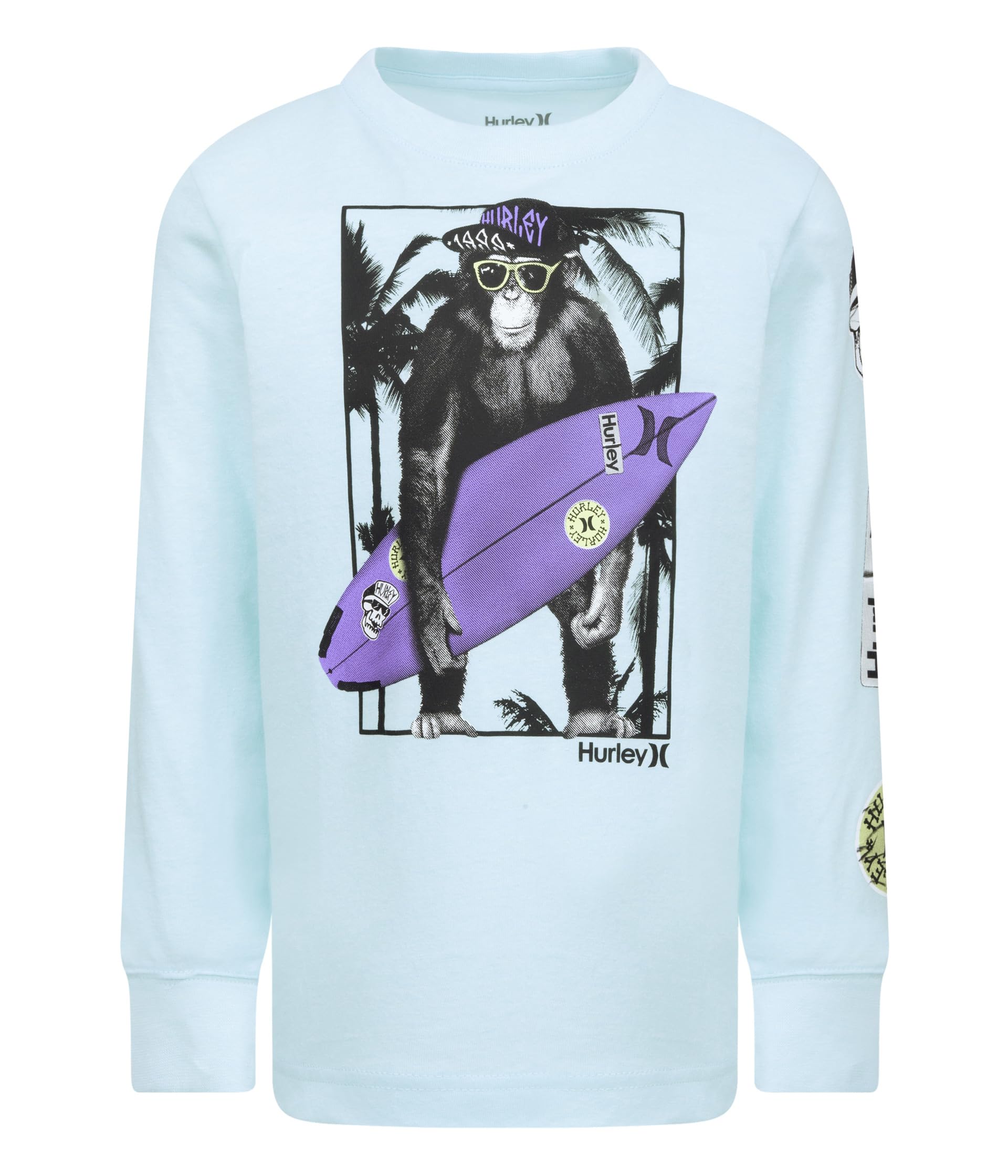 

Футболка Hurley Kids Still In Biz Long Sleeve Tee, Blue Tides Heather